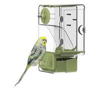 Koolenry Automatic Bird Feeder Bird Cage Feeder with Perch Multi-Functional Holder for Parakeet Canary Cockatiel