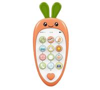 Koolenry Baby Cell Phone Toy with Early Education & Music, Learning Educational Fake Phone for Kids, Sensory Toy for Kids Orange