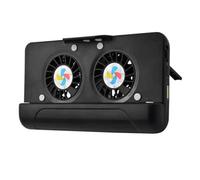 Koolenry Back Clip Type Phone Cooling Fans Back Clip Cell Phone Cooling Fans Phone Radiator Cell Phone Cooler Stand Holder with 4400mAh Rechargeable Battery