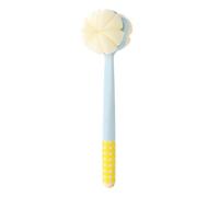 Koolenry Bath Brush for Removing Mud and Dirt Double-Sided Bath Brush Long-Handled Brush for Back Scrubbing Yellow Fur Type