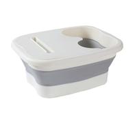Koolenry Bathtub Footbath Massage Bucket Soaking Bucket Folding Basin Spa Foot Bath Household Sauna Pedicure Bath White