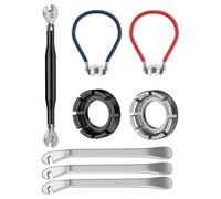 Koolenry Bike Spoke Wrenches Bike Spoke Tool Kit Bicycle Tire Levers Bicycle Spoke Wrench Tools Bicycle Rim Truing Tool Set 8-Piece Bike Repair Tool Kit