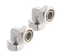 Koolenry Brass- Plated 2PC 3/4" Elbow Air Pipe Fitting Set, 200PSI, for Shop Garage Compressed Air Systems