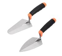 Koolenry Bricklaying Trowel 2Pcs Pointing and Gauging Trowel Set, 6" Masonry Hand Tool with Soft Grip Handle, Margin Trowel
