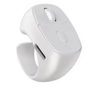Koolenry BT 5.3 Remote Control Page Turner Video Flipping and Browsing Fingertip Finger Ring Mouse White