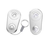 Koolenry Call Button Doorbell for Disabled Older Child Wireless Intercom Call System Silver