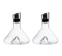 Koolenry Carafe Thickened Wine Dispenser Pot 1500ML Whisky Wine Decanter Handmade Lead-Free Crystal Wine Pourer 2pcs Accessory Set