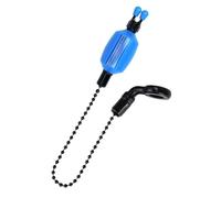 Koolenry Carp Fishing Accessories 1PCS 5-Color Clear Plastic Bait Swinger Bite Alarm with Line-Safe Clips Blue