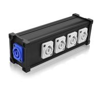 Koolenry Chassis Light Connector PowerCon Power Cable Breakout 16A Stage Lighting Junction Box for Stage Lights, LED Screens, Moving Heads Pro Audio and More