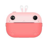 Koolenry Children Point-And- Camera High-Resolution Color Photography Camera Children'S Photo Printing Cartoon Camera Photo Stickers Pink