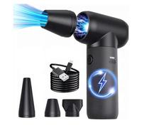 Koolenry Compressed Air Duster Handheld Fan High Power Turbofan Violent Jet Fan Cordless Air Blower Brushless 3 Gear Speed Dust Blower Cleaning Tool