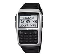 Koolenry Computer Style Stainless Steel Strap Watch Men' S Watch Multifunctional Led Plastic Case Calculator Watch