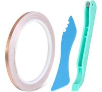 Koolenry Copper Foil Hand Foiler 3 Pcs for Stained Glass, 7/32 Inch for Stained Glass Foiler Table Tool with Burnishing Polisher