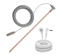 Koolenry Copper Grounding Rod with 40ft Female Ground Cord, Portable Ground Rod Kit,Great for Grounded Earth Connected Products A
