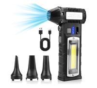 Koolenry Cordless Air Blower, 130000RPM Compressed Air Duster, Electric Air Duster Featuring LED Light for PC, Keyboard, Car, Home