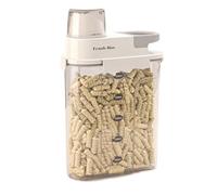 Koolenry Cup Large Capacity Food Storage Container Designed with Measuring 2500ML Light Gray C