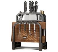 Koolenry Cutting Board Storage Rack Cutting Board Knife Integrated Storage Rack Home Countertop Cutting Board Rack