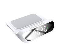 Koolenry Desktop Clock Clock Wireless Charger with Digital Display for Mobile Phone WHITE