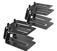 Koolenry Desktop Speaker Stands, 2 Pair, Studio Monitor Riser with Vibration Dampening Pad and 5° Tilt Design Improve