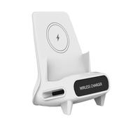 Koolenry Desktop Wireless Charger Stand Pad 15W Fast Charging for PHONE Holder Bracket Dock Mount for Mobile Devices White