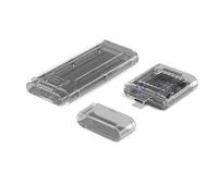 Koolenry Detachable M.2 NVMe SSD Enclosure M.2 to Type-C USB3.2 External Adapter NVME SSD Case Laptop Accessories Clear Grey