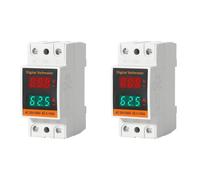 Koolenry Digital Voltmeter Voltage Tester 2Pcs 35MM Din Rail AC 50-500V 100A Ammeter Electricity Meter with HD Led Display