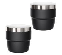 Koolenry Dishwasher Safe 2pcs 4 Oz Stainless Steel Car Coffee/Espresso Cups Vacuum Insulated Stackable Fits Most Machines