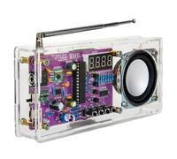Koolenry DIY FM Radio Electronic Radio Adjustable Frequency 87.5-108MHz with Sspeaker Digital Display DIY Soldering Project