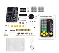 Koolenry DIY Pixel Game Kit Mini Pixel Game Console with Voice Electronics DIY Soldering Project Practice Solder Learning Set A