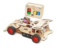 Koolenry DIY Remote Steering Rear Drive Car Model Physics Experimental Tool Kit 3D Puzzle Toys Early Learning Teaching Materials