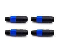 Koolenry Docking Connector 4Pin XLR Connector Female Socket 4PCS Adapter Plug Professional Audio Speaker Compatible