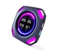 Koolenry Dr21 Visual 2.1-Inch USB Computer DIY Monitoring Dynamic Water-Cooled Screen Type C Secondary Display Editable Screen Black