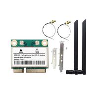 Koolenry Dual Band 2.4G/5GHz 1800Mbps RTL8852BE WiFi 6 Network Card with 8DBI Antenna BT 5.2 Mini PCI-E Wireless Adapter for 10/11 Win