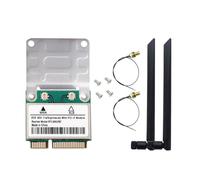 Koolenry Dual Band 2.4G/5GHz RTL8852BE WiFi 6 Network Card AX1800 with 8DBI Antennas BT 5.2 Mini PCI-E Wireless Adapter for 10/11 Win