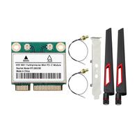Koolenry Dual Band WiFi 6 Network Card RTL8852BE 10DBI Antenna 1800M 2.4G/5GHz BT 5.2 Mini PCI-E Interface for 10 11