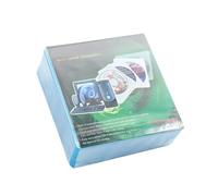 Koolenry Dust-Proof and Scratch- 100 Pcs CD/DVD Storage Bag, Dual-Sided, Colorful Slots for Media Organization, Blue