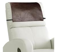 Koolenry Elastic Strap Headrest Cover for Recliner Chair Faux Leather Headrest Protector Cover for Recliner Brown