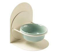 Koolenry Elevated Cat Bowl with Metal Stand-Adjustable Ceramic Design, Non-Spill& Non-Slip Pet Food Feeder