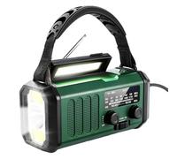 Koolenry Emergency Generator Radio for Outdoor Camping 20000mAh Radio FM/AM/Hand Crank Radio Flashlight Green