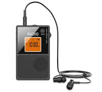 Koolenry External Speaker with Backlight Screen Rechargeable Mini Portable AM FM SW Radio Pocket FM Stereo Radios Rechargea