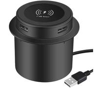 Koolenry Fast Wireless Charger -Up Desktop Embedded Fast Wireless Charger with USB Port 30W Universal