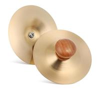 Koolenry Finger Cymbals 7cm/2.75 Inch Brass Mini Hand Cymbals Handheld Practice Drums for Kids Musical Orff Instrument 1 Pair