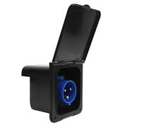 Koolenry Flush Mount RV Power Inlet Socket 3 Pin 32A Waterproof Receptacle for Motorhome Trailer Plug Black