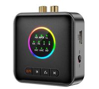 Koolenry FM USB 3.5MM AUX Stereo HIFI Music Bluetooth 5.2 Audio Transmitter Receiver Wireless LED Display Adapter