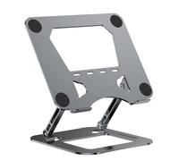 Koolenry Foldable Laptop Stand Alloy Steel Lift Cooling Base Ergonomic Light Portable Design Computer Accessory Grey