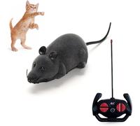 Koolenry For Cats Dogs Pets Remote Control RC Fake Rat Mouse Toy Realistic Grey Color