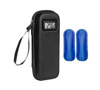 Koolenry for Diabetes Care Insulin Cooler Travel Case with Temperature Display, Includes 2 Reusable Ice Packs ℃