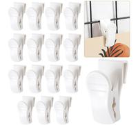 Koolenry For Home for Retail 16Pcs Grid Wall Hooks Clips Gridwall Accessories Hanging Display Sign Holder Panel Wire Rack Clips
