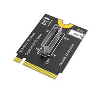 Koolenry For SSD and EGPU B Compatible M. 2 Nvme Key M to SFF-8612 Adapter, NVMe PCI-E 4.0 X4 to OcuLink SFF-8612 4i Host Adapter