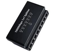 Koolenry Gigabit Adapter Rj45 Splitter Ethernet Extension Computer Network Cables Connections 1 to 7